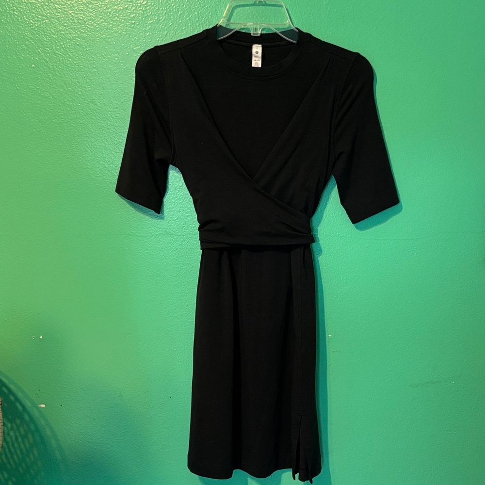 Lululemon Black Wrap Dress